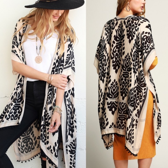 Accessories - Boho chic Kimono - BLACK